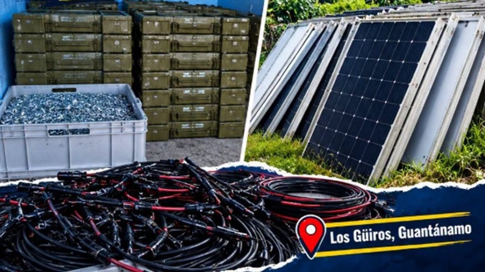 ¡Roban la luz! Desaparecen 50 paneles solares y cables en Guantánamo y meten preso a varios