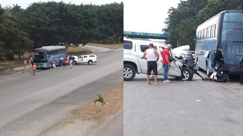 Camioneta Choca Contra Ómnibus de Ómnibus Nacionales en Santiago de Cuba; Sin Víctimas