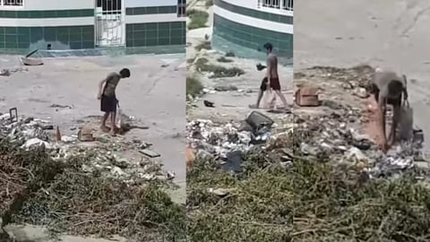 Vertedero en Manzanillo: Basura y Búsqueda de Alimentos en Avenida Principal