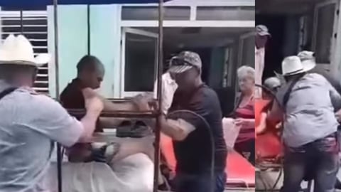 Carretón lleva a enfermo al hospital de Sancti Spíritus en Cuba