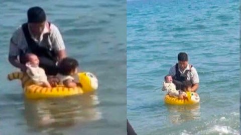 ¿¡Nacieron solos en el mar!? Rescatan dos bebés en medio del bochinche de Ceuta