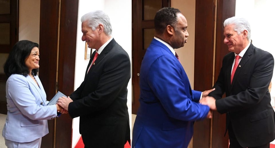 ¿Y el bloquéo es todo? Díaz-Canel le cuenta su cuento a los gringos de visita