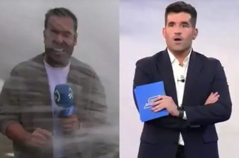 Ola Gigante Sorprende a Reportero Vasco en Plena Transmisión en Vivo