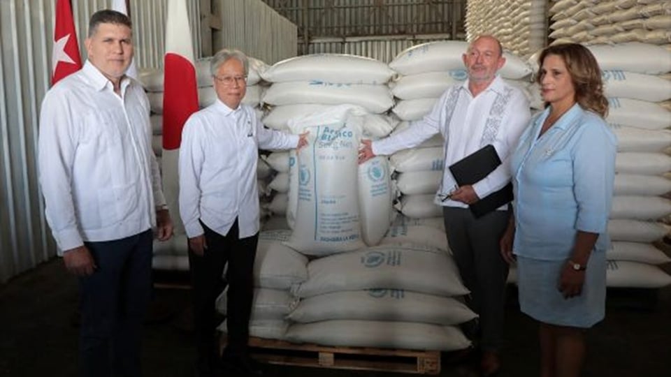 ¿Y tú supiste? ¡Japón le manda tremendo saco de arroz a Cuba pa' los damnificados!