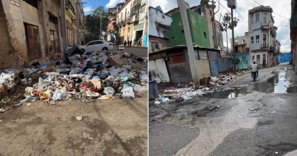 Crisis Sanitaria Agobia a La Habana Vieja: Calles Llenas de Basura y Aguas Negras