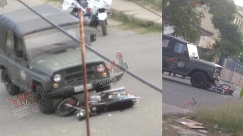 Vehículo Militar Ignora Señal de Pare y Colisiona con Moto en Vista Alegre