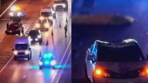 ¡Tremendo Pifiazo en la Autopista de Miami! Un Muerto al Buscar Problemas en el Carnil de Emergencia