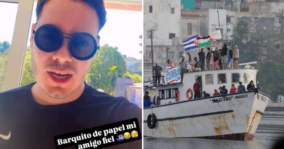 ¿Pintura pa'l barco? Sandro Castro se burla del convoy de ayuda a Cuba