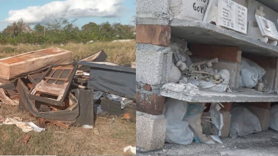¿Cementerio en Mayabe? ¡Parece un vertedero de huesos y pena!