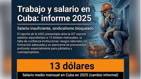 Informe Revela Miseria Laboral en Cuba: Salarios de 13 Dólares y Pensiones Insuficientes