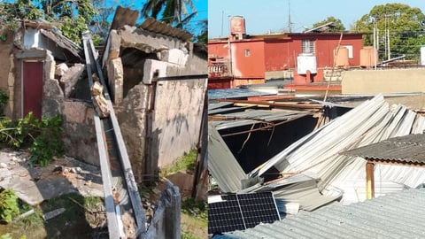 Tormenta causa estragos en Cárdenas, revelando el deterioro de viviendas en Cuba