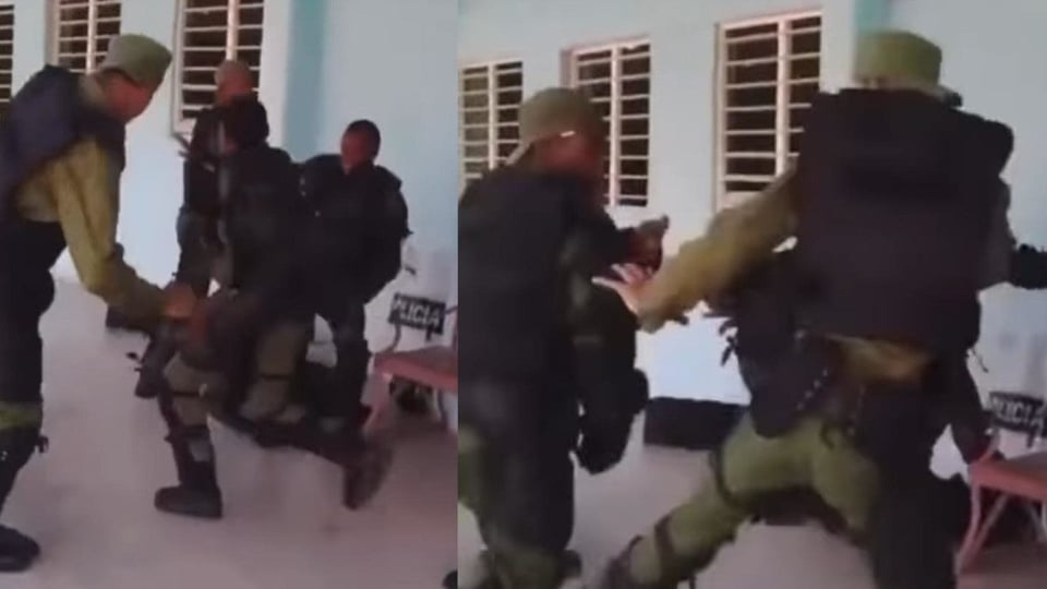 Jóvenes cubanos entrenan en simulacros de combate