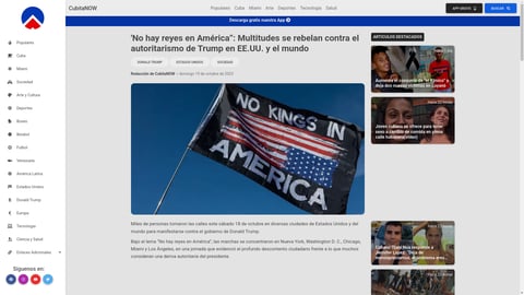 ¡Sorpresa Mundial! ¿Trump Desafía las Leyes? Miles en la Calle Claman: '¡No Hay Reyes!'