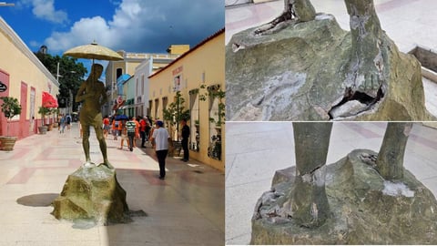 Escultura emblemática en Holguín se derrumba por falta de mantenimiento