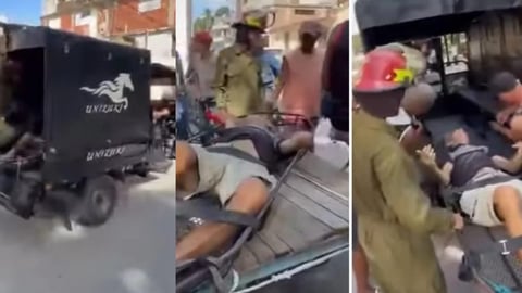 Anciana rescatada de un pozo en Bayamo es trasladada al hospital en motorina ante falta de ambulancia
