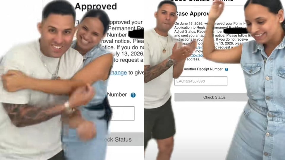 Pareja Cubana Celebra Aprobación de Residencia en EE. UU. Tras Usar CBP One