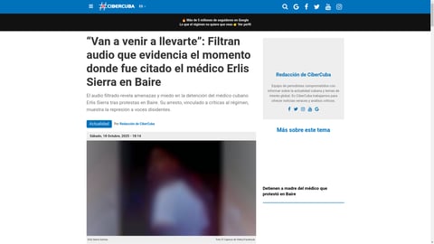 ¡Se destapa la olla! Revelan audio que comprueba la amenaza directa contra médico cubano en Baire 😱