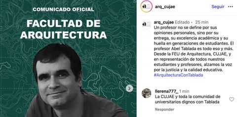 Expulsan a profesor de la CUJAE y estudiantes defienden su libertad de expresión