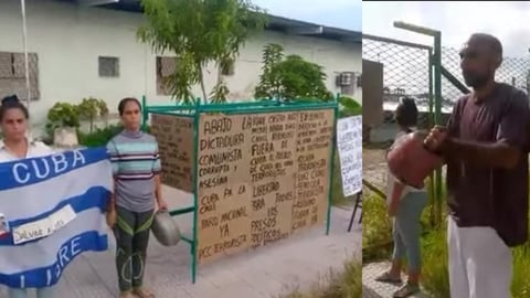 Familia Miranda Leyva lleva nueve días de protesta en Holguín exigiendo vivienda