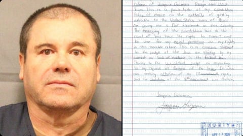 El Chapo Escribe Directamente en Inglés al Juez Pidiendo Trato Justo