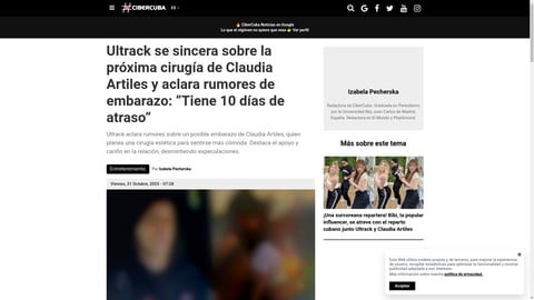 ¡Le salen los trapitos al sol! Ultrack revela la verdad sobre Claudia Artiles y el misterio de su 'barriguita' que tiene a todos hablando