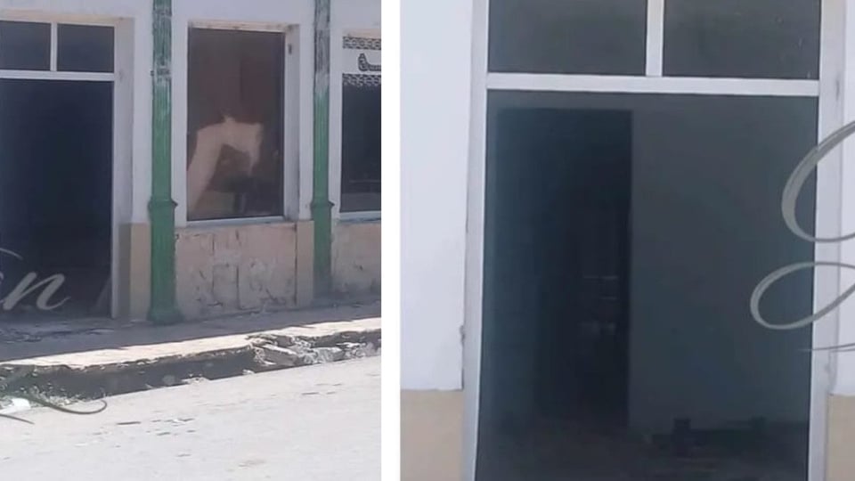 Forza la entrada a tienda 100% Cubano en Cárdenas en plena noche