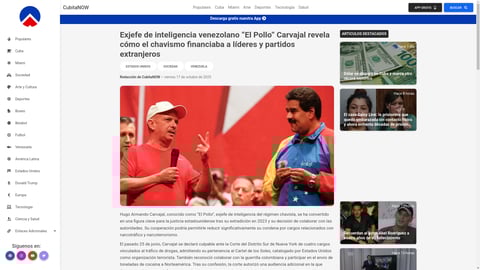 Exjefe de inteligencia venezolano revela financiación del chavismo a líderes extranjeros