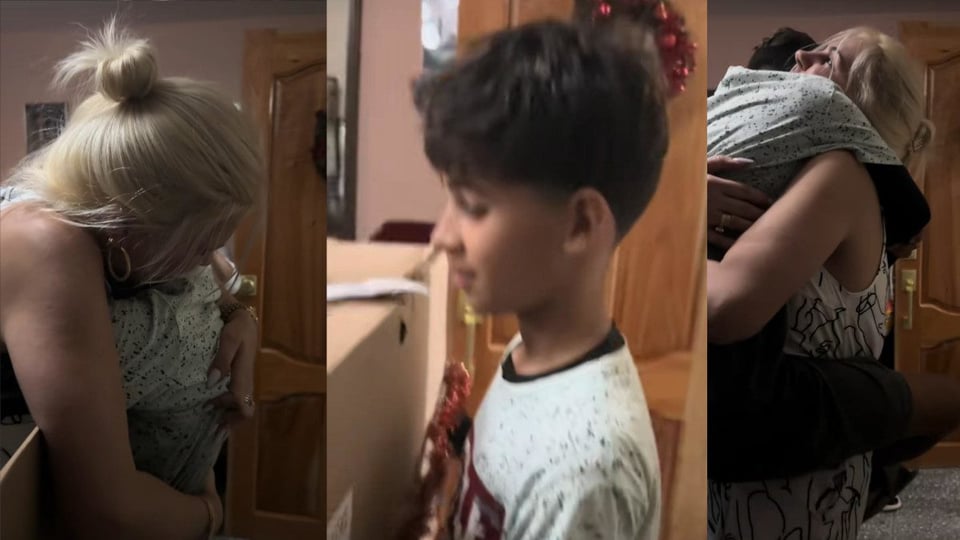 ¡Sorpresa de Caja! Madre Cubana Desata Llantos en Emotivo Reencuentro con su Hijo