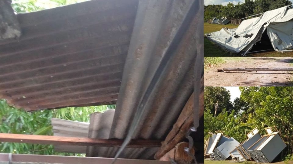 ¿Y tú supiste? Tormenta en Pilón se llevó escuelas, luz y hasta el plátano