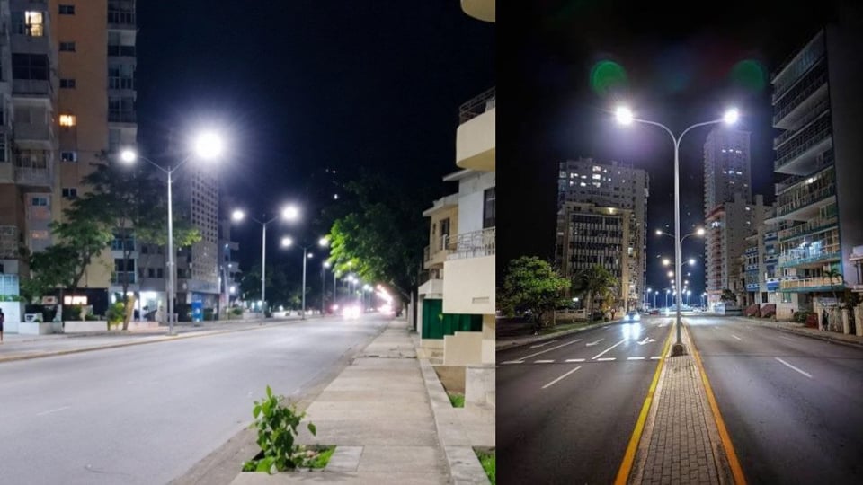 Calle Línea de La Habana, desierta en la noche: ¿Reflejo de la crisis?