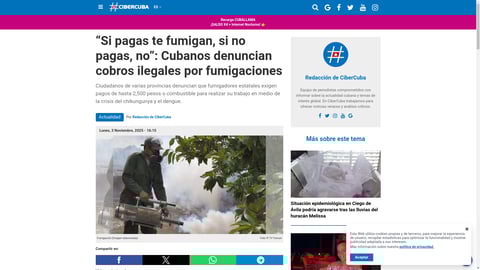¡Indignación en Cuba! Fumigadores del Estado: ¿Cobran o te dejan invadido por el dengue?