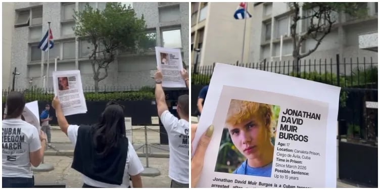 ¿¡Agua y Gritos en París! Exiliados Cubanos Le Piden la Cara a su Embajada por Presos Políticos!
