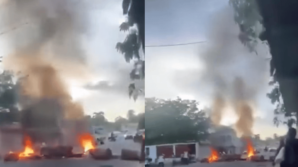 Cubanos en el Oriente protestan con fuego por 15 días sin luz