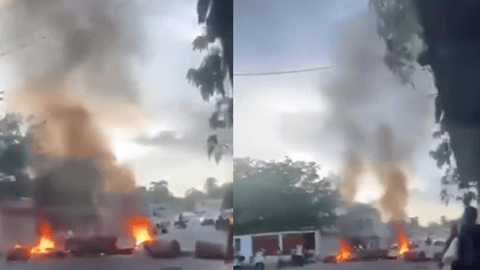 Cubanos en el Oriente protestan con fuego por 15 días sin luz