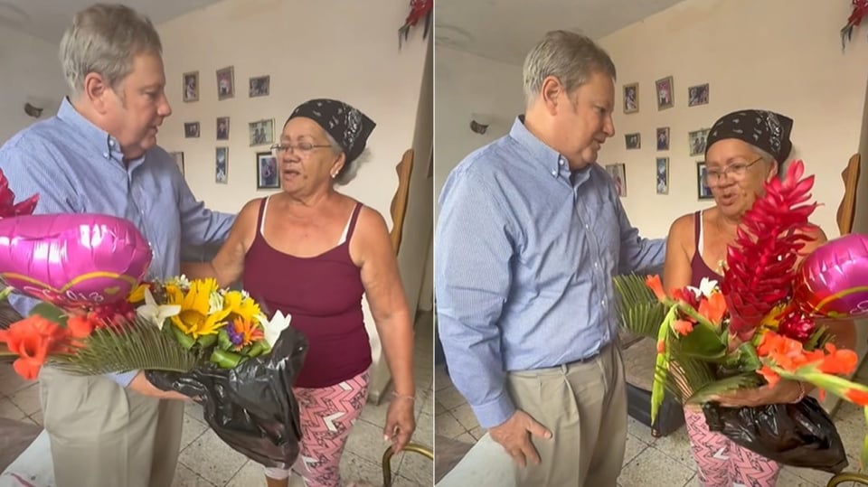 ¿Qué el Jefe de la Embajada de EE.UU. en Cuba felicitando a una madre cubana por el Día de la Madre? ¡Chismes del bueno!