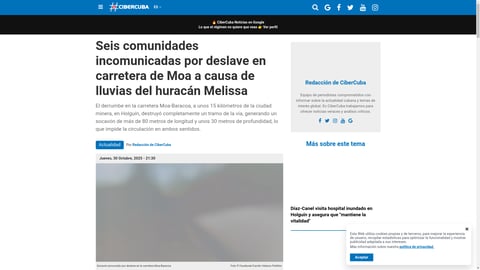 ¡Terrible!: Huracán Melissa Abre Brecha Gigante y Deja a Pueblo Cubano Aislado