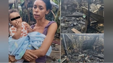 Madre pierde todo su hogar en Las Tunas tras incendio mientras buscaba leña