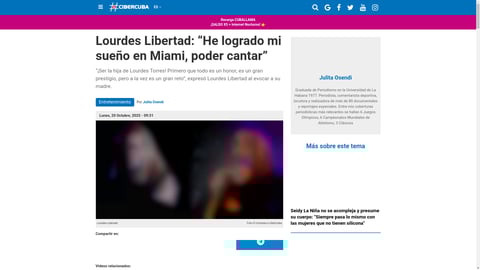 ¡De Cuba a Miami! La hija de una leyenda revela cómo el arte le abrió las puertas del sueño americano