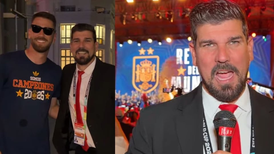 Periodista Cubano Héctor Villar Cubrió el Mundial y Celebró con España en Madrid