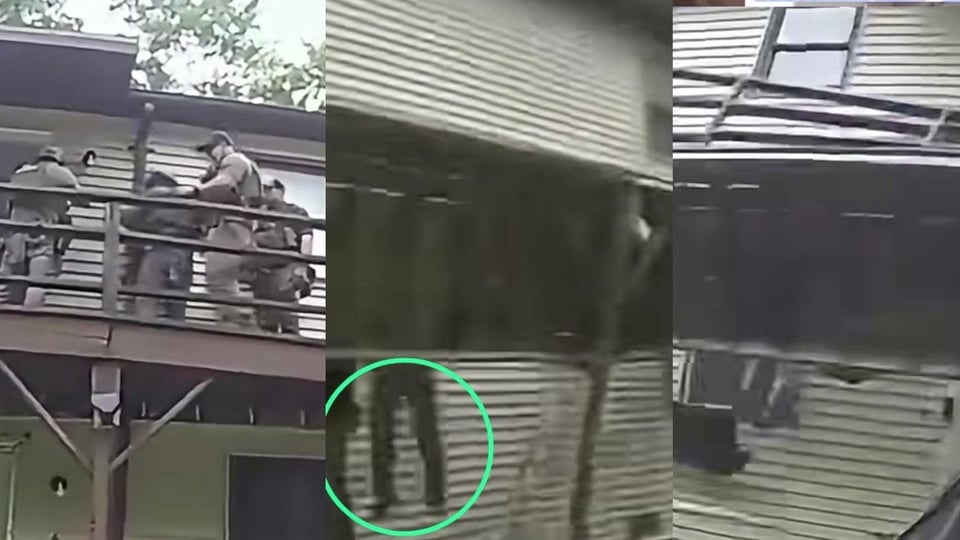 Balcón se derrumba con agentes intentando arresto en Missouri