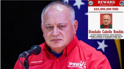 EE.UU. Mantiene Millonaria Recompensa por Diosdado Cabello Pese a Certificación Antidrogas de Venezuela