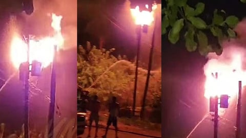 ¡Fuego en Santiago! Bomberos apagan candela en eléctrica frente a la Molinera