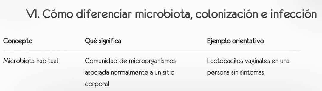 Cómo diferenciar microbiota, colonización e infección