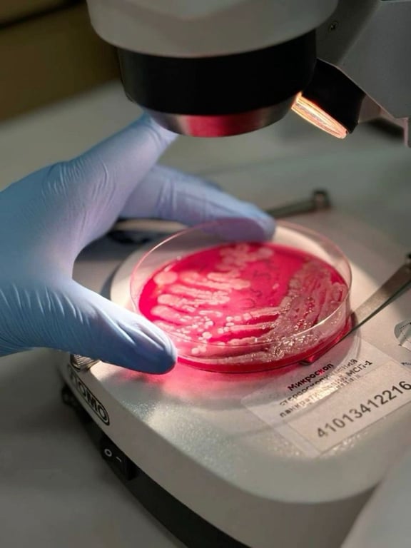 Cultivos microbiológicos en placa