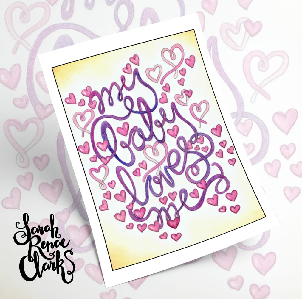 A Year of Coloring Affirmations for New Mothers. Colored by Debra Shephard