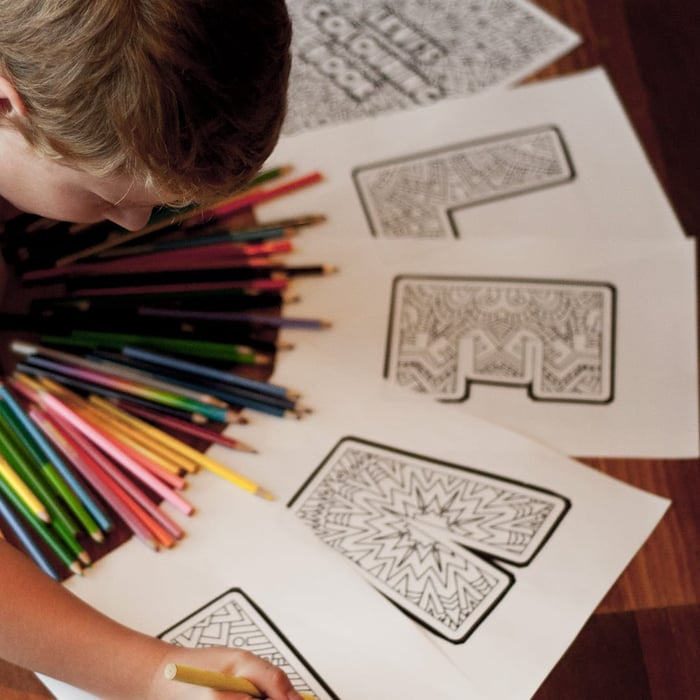 Kids Personalized Printable Adult Coloring Book