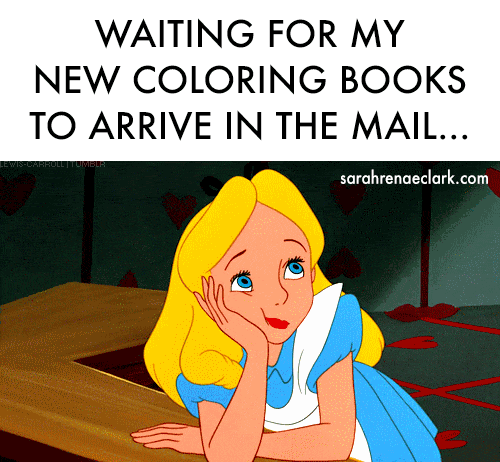 Waiting for coloring books