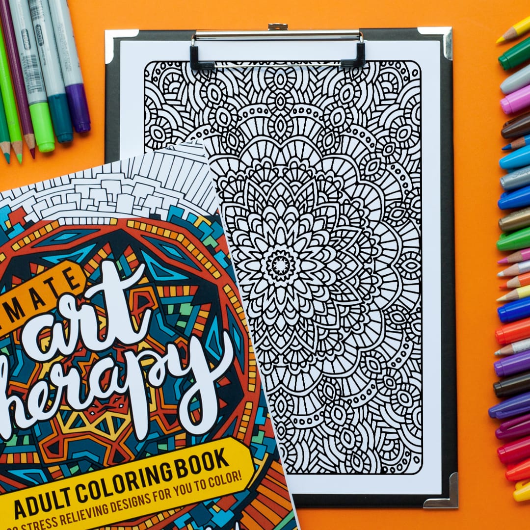 Adult coloring page from 'Ultimate Art Therapy' adult coloring book