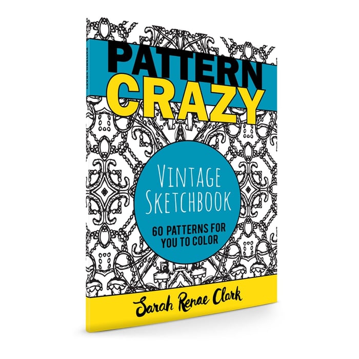 Pattern Crazy: Vintage Sketchbook - Adult Coloring Book - Sarah