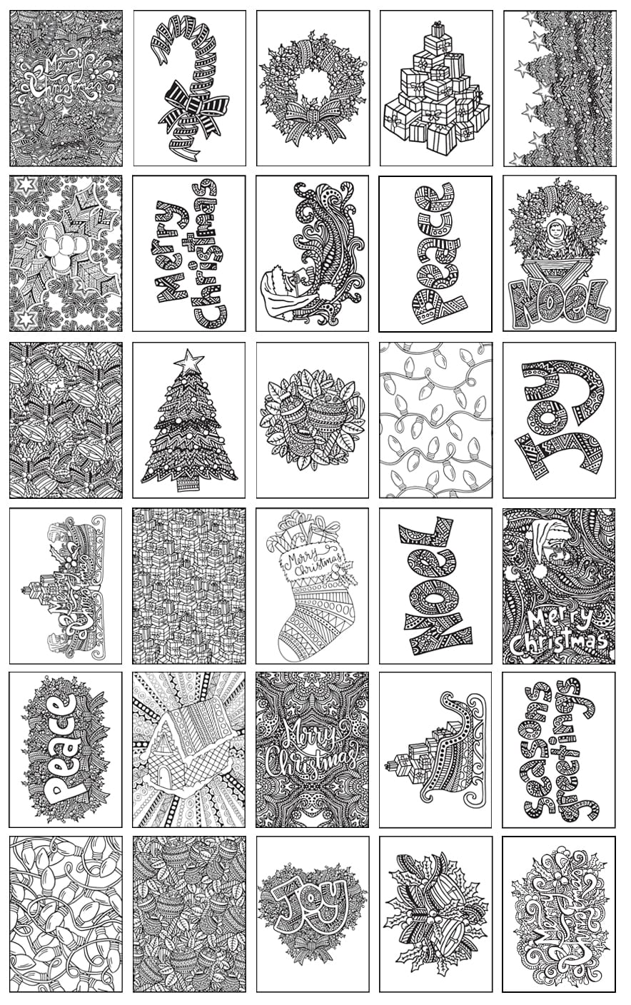 Look Inside Coloring Christmas Family Coloring Book